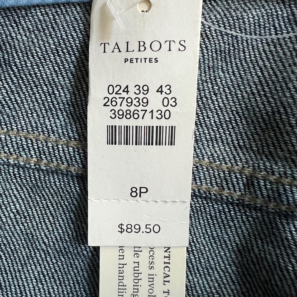 Talbots Women's Cotton Boyfriend Straight Leg Jeans Size 8 Petite NEW - Picture 11 of 12